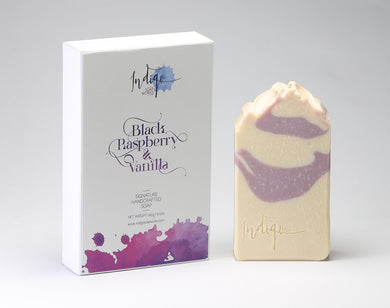 This stunner is made with rich olive oil, coconut oil, and tons of creamy cocoa butter. An enticing fragrance blend of blackberries and raspberries, with middle notes of white floral greenery, and bottom notes of musk and vanilla.